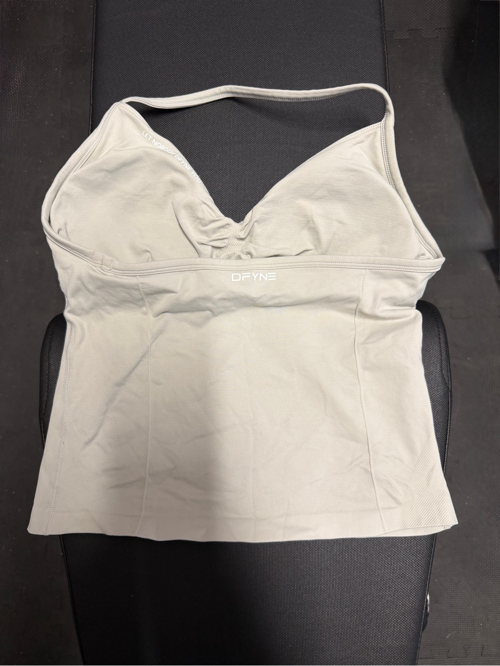 DFYNE  Ruched Front Halter Tank Top - Picture 2 of 3